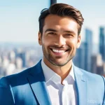 남성 향수 추천 - **Prompt for Freshness and Professionalism:**
    A confident male executive in his late 30s, dresse...